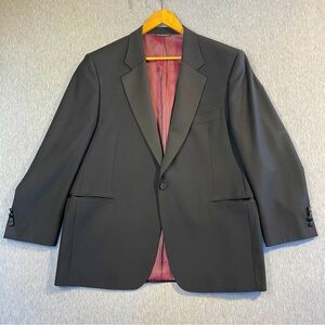 Jack Victor Collection Tuxedo Jacket Men’s 44S Black 100% Wool Model Duke